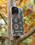 Elevated Faith Christian iPhone Case with smiley face design and 'Jesus is Life' text