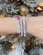 Elevated Faith Christian Jewelry Bracelet set with beads spelling SELAH, COME LORD, and ETERNAL