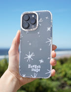 Elevated Faith Christian iPhone Case with Starry Design and Text 'Heaven made'