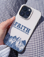 Christian iPhone Case by Elevated Faith featuring mountain design and inspirational text