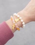 Elevated Faith Christian Jewelry Bracelet set with cross and dove charms, perfect for everyday wear
