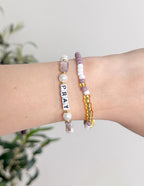 Elevated Faith Christian Jewelry Bracelet featuring beads and letters with a prayer theme