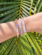 Elevated Faith Christian Jewelry Bracelet with colorful letter beads spelling Miracles and Heart of God