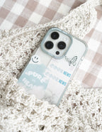 Elevated Faith Christian iPhone Case with unique design featuring positive messages and butterfly graphics