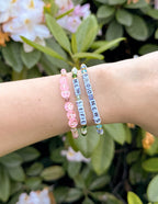 Elevated Faith Christian Jewelry Bracelet featuring colorful letter beads with messages of hope