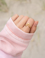 Gold Wave Ring by Elevated Faith, a stylish piece of Christian jewelry for everyday wear