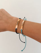 Elevated Faith Christian Jewelry Bracelet set with inspirational words on a string design