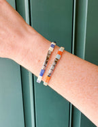 Elevated Faith Colorful Letter Bracelet Set, a stylish Christian Jewelry Bracelet for daily wear