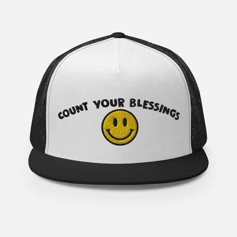 Count Your Blessings Embroidered Trucker Cap