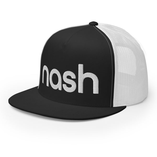 Nash 3d Puff Embroidered Trucker Cap, Hat, Nashville, Tennesee, nash hat