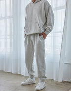 Light grey sweatpants from Elevated Faith, perfect for comfortable Christian Apparel style