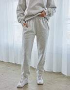 Light gray Elevated Faith sweatpants featuring a comfortable fit, part of Christian Apparel collection