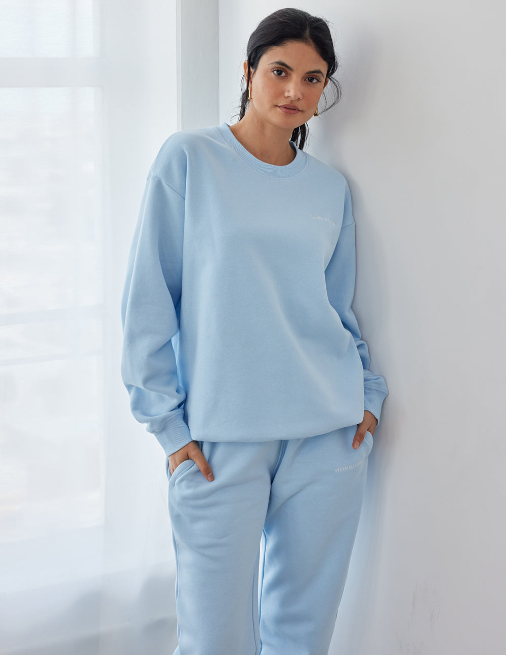 Light blue Christian Crewneck Sweatshirt for comfortable everyday wear with a relaxed fit