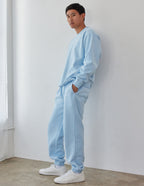 Light blue Elevated Faith sweatpants for comfort, perfect for Christian Apparel enthusiasts