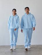 Light blue sweatpants from Elevated Faith, perfect for casual wear in Christian Apparel