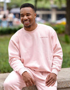 Elevated Faith Christian Crewneck Sweatshirt in Soft Pink for Comfortable Everyday Wear