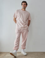Light pink Elevated Faith sweatpants, perfect for casual wear in Christian Apparel