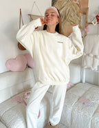 Cozy Elevated Faith Christian Crewneck Sweatshirt in cream color for comfortable, everyday wear
