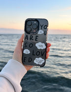Christian iPhone Case by Elevated Faith with uplifting messages and scenic ocean backdrop