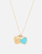 Gold Heart Necklace with Turquoise Accent from Elevated Faith, perfect for Christian Jewelry