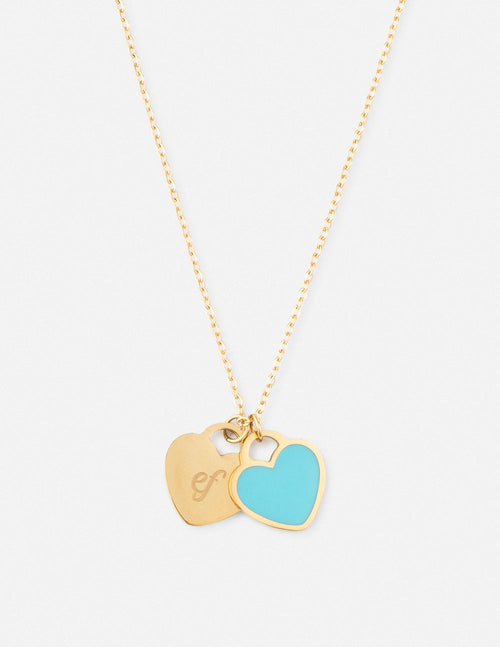 Gold Heart Necklace with Turquoise Accent from Elevated Faith, perfect for Christian Jewelry
