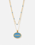 Blue Highs and Lows Necklace Set