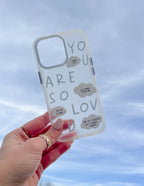 Elevated Faith Christian Phone Case with uplifting text and cloud designs for daily inspiration