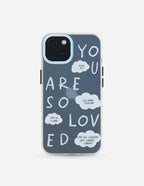 Elevated Faith Christian Phone Case with inspirational text and cloud graphics