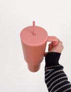 Elevated Faith Pink Tumbler with Straw for Christian Gifts and Daily Inspiration