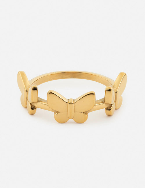 Gold Butterfly Ring from Elevated Faith, a unique piece of Christian Jewelry for everyday wear