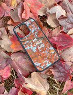 Elevated Faith Christian iPhone Case with text I am a child of God on a colorful leaf background