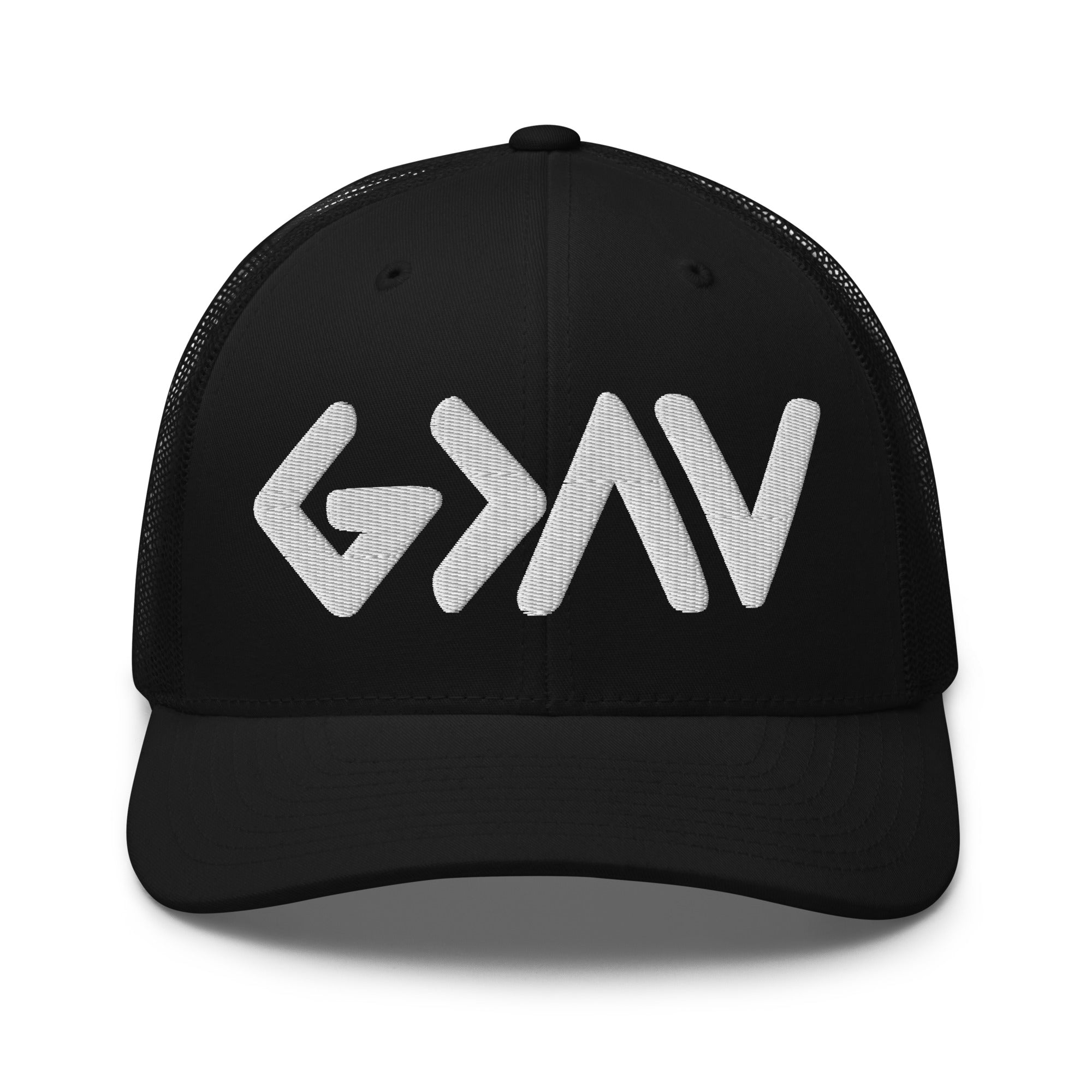 Black Christian Embroidered Hat with a stylish logo for trendy wearers