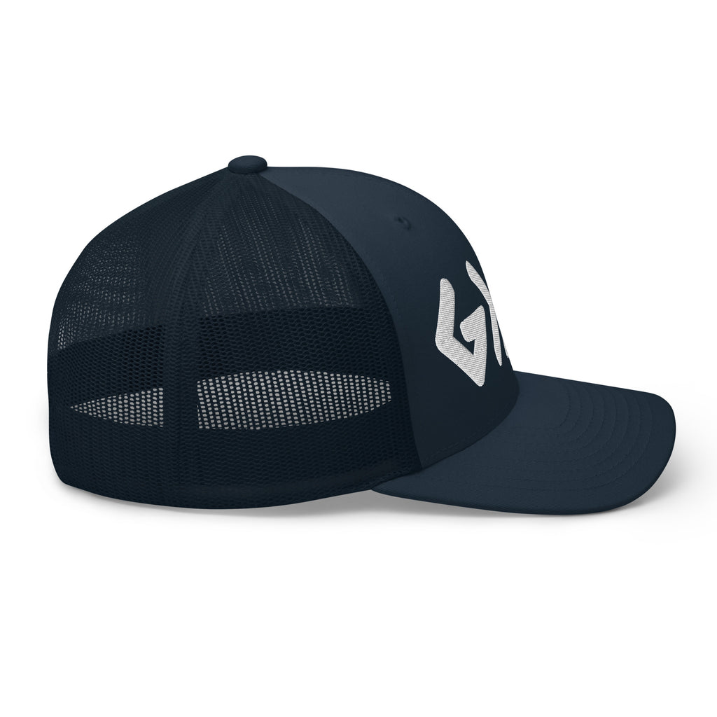 Rep The One Christian Embroidered Hat in navy blue with mesh back for comfortable wear
