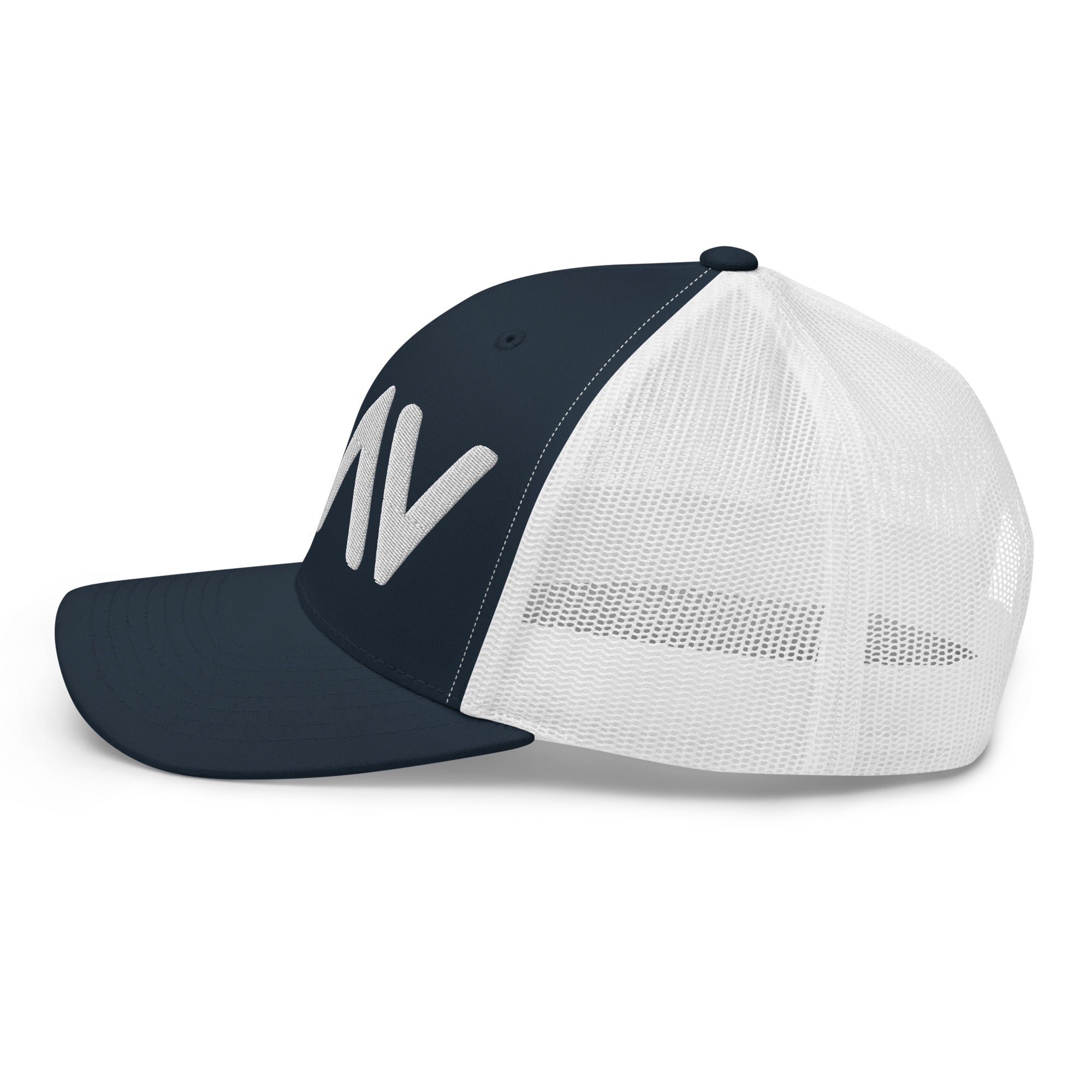 Navy Christian Embroidered Hat with White Mesh Back for Stylish Faith-Based Fashion