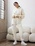 Elevated Faith Cream Sweatpants with Inspirational Designs for Christian Apparel Enthusiasts