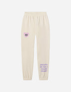 Elevated Faith Cream Sweatpants with Heart Graphic and 'Create in Me a Clean Heart' Quote for Christian Apparel