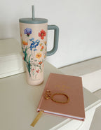 Elevated Faith Floral Tumbler with Straw, Perfect for Christian Gifts and Daily Hydration
