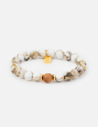 Elevated Faith Christian Jewelry Bracelet made of natural stone beads in neutral tones