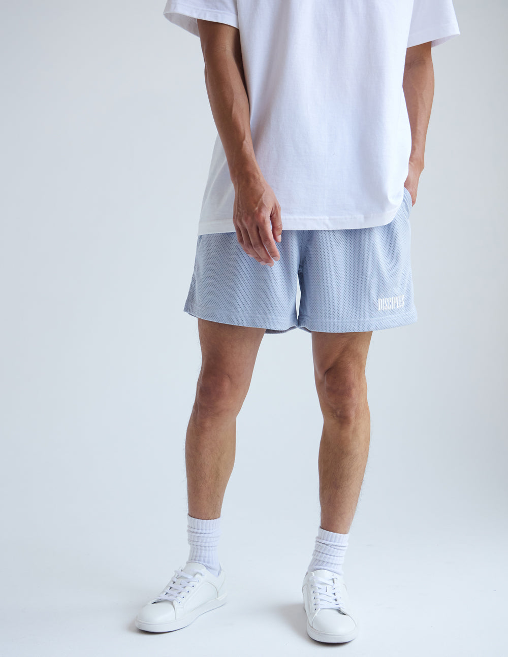 Light blue Christian Shorts by Elevated Faith, perfect for casual wear and comfort