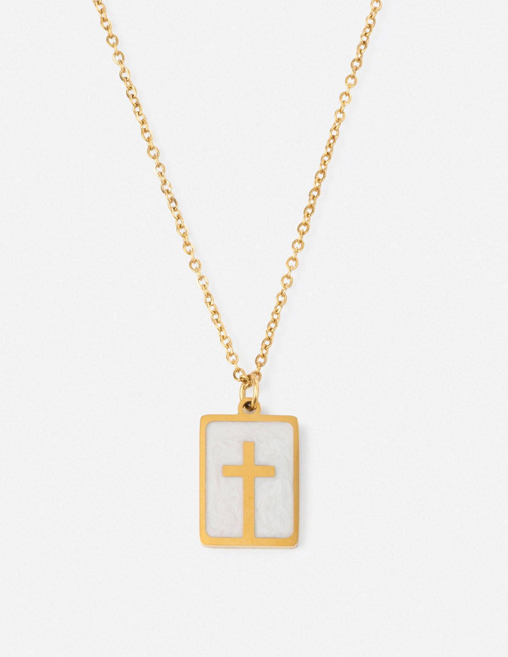 Enamel Cross Necklace