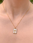 Gold Elevated Faith Necklace with Cross Pendant as a piece of Christian Jewelry