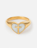 Elevated Faith Heart Ring with Cross Design, a beautiful piece of Christian Jewelry