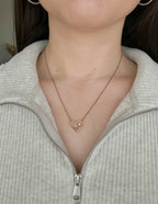 Elevated Faith Heart-Shaped Necklace in Gold, perfect for wearing Christian Jewelry daily.