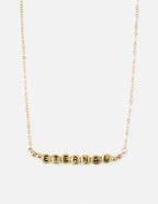 Gold Eternal Necklace from Elevated Faith, a stylish piece of Christian Jewelry for daily wear