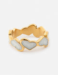 Elevated Faith Gold Heart Ring with Marble Inlay, perfect for Christian Jewelry enthusiasts