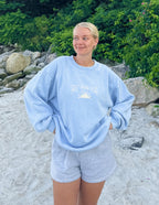Light blue Christian Crewneck Sweatshirt with 'Free From Fear' design, perfect for casual wear