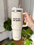 Elevated Faith Fruit of the Spirit Tumbler, an ideal choice for Christian gifts with a stylish design.