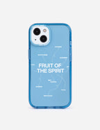 Christian iPhone Case with Fruit of the Spirit design in blue for stylish protection