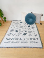 Elevated Faith Christian Gifts Blanket with Fruit of the Spirit Design and Inspirational Words