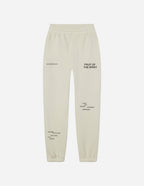 Elevated Faith sweatpants in cream featuring Christian Apparel message with Fruit of the Spirit print